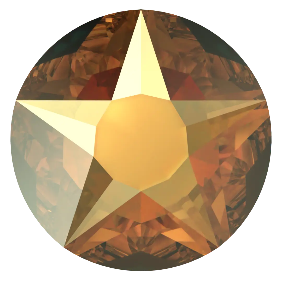 Serinity Flat Back Crystals Non Hotfix Star Rose (2100) Crystal Metallic Sunshine - Bluestreak Crystals