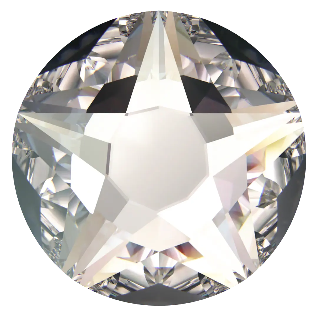 Serinity Flat Back Crystals Non Hotfix Star Rose (2100) Crystal Moonlight - Bluestreak Crystals