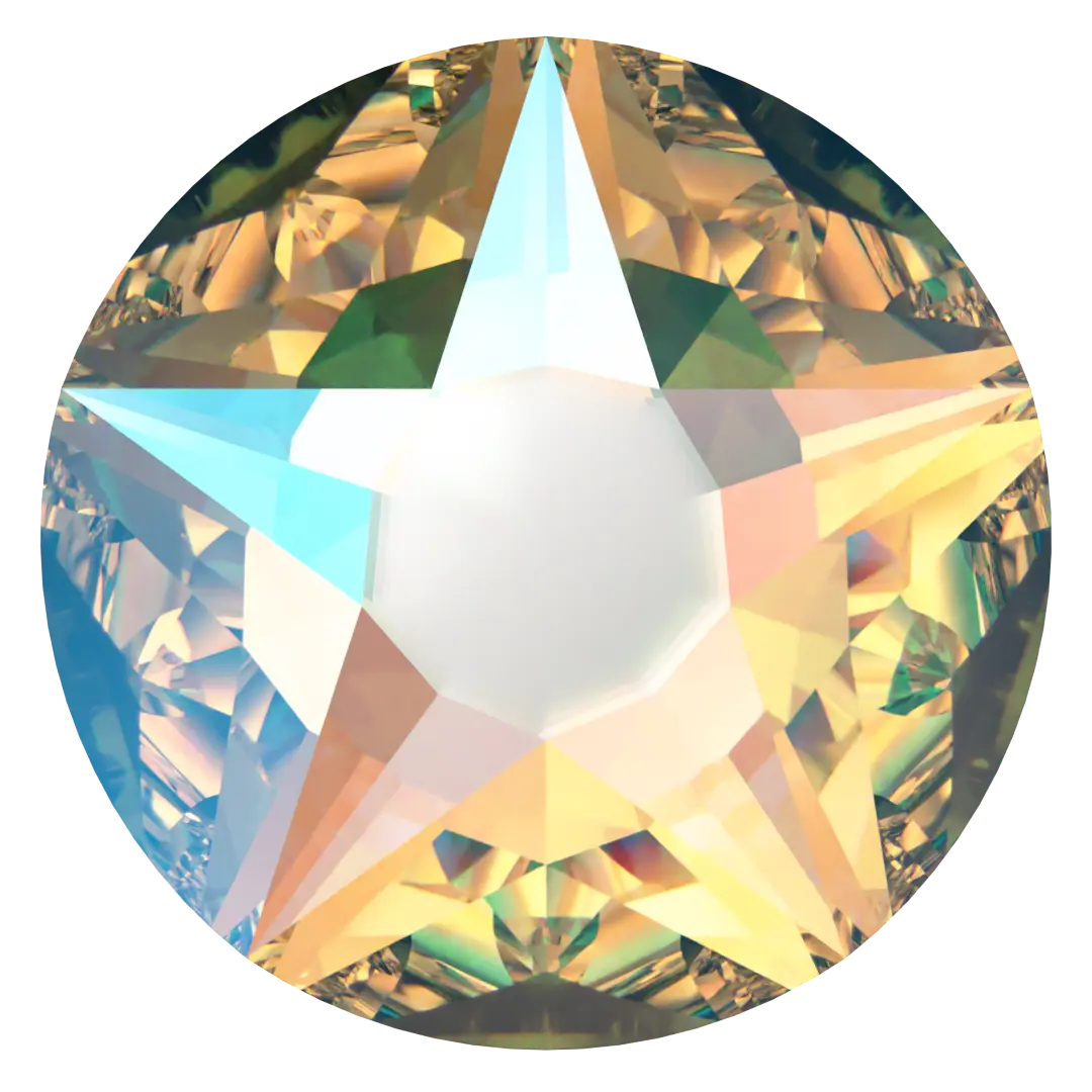 Serinity Flat Back Crystals Non Hotfix Star Rose (2100) Crystal Shimmer - Bluestreak Crystals