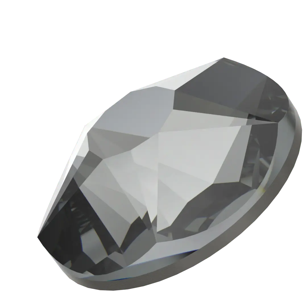 Serinity Flat Back Crystals Non Hotfix Star Rose (2100) Crystal Silver Night - Bluestreak Crystals