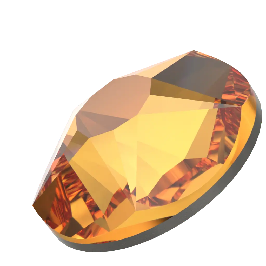 Serinity Flat Back Crystals Non Hotfix Star Rose (2100) Dark Orange - Bluestreak Crystals