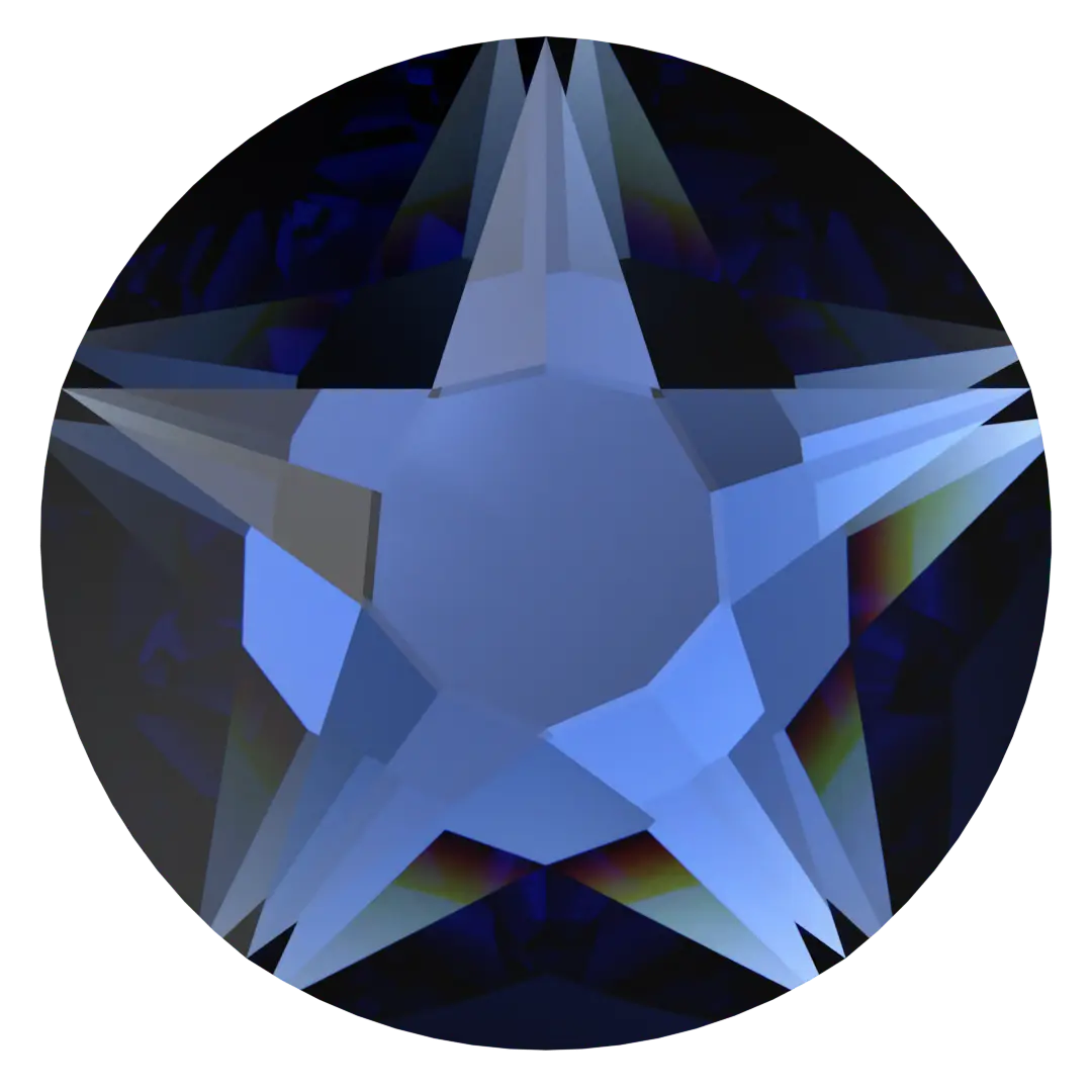 Serinity Flat Back Crystals Non Hotfix Star Rose (2100) Dark Sapphire - Bluestreak Crystals