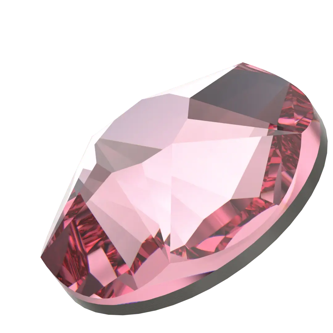 Serinity Flat Back Crystals Non Hotfix Star Rose (2100) Light Rose - Bluestreak Crystals