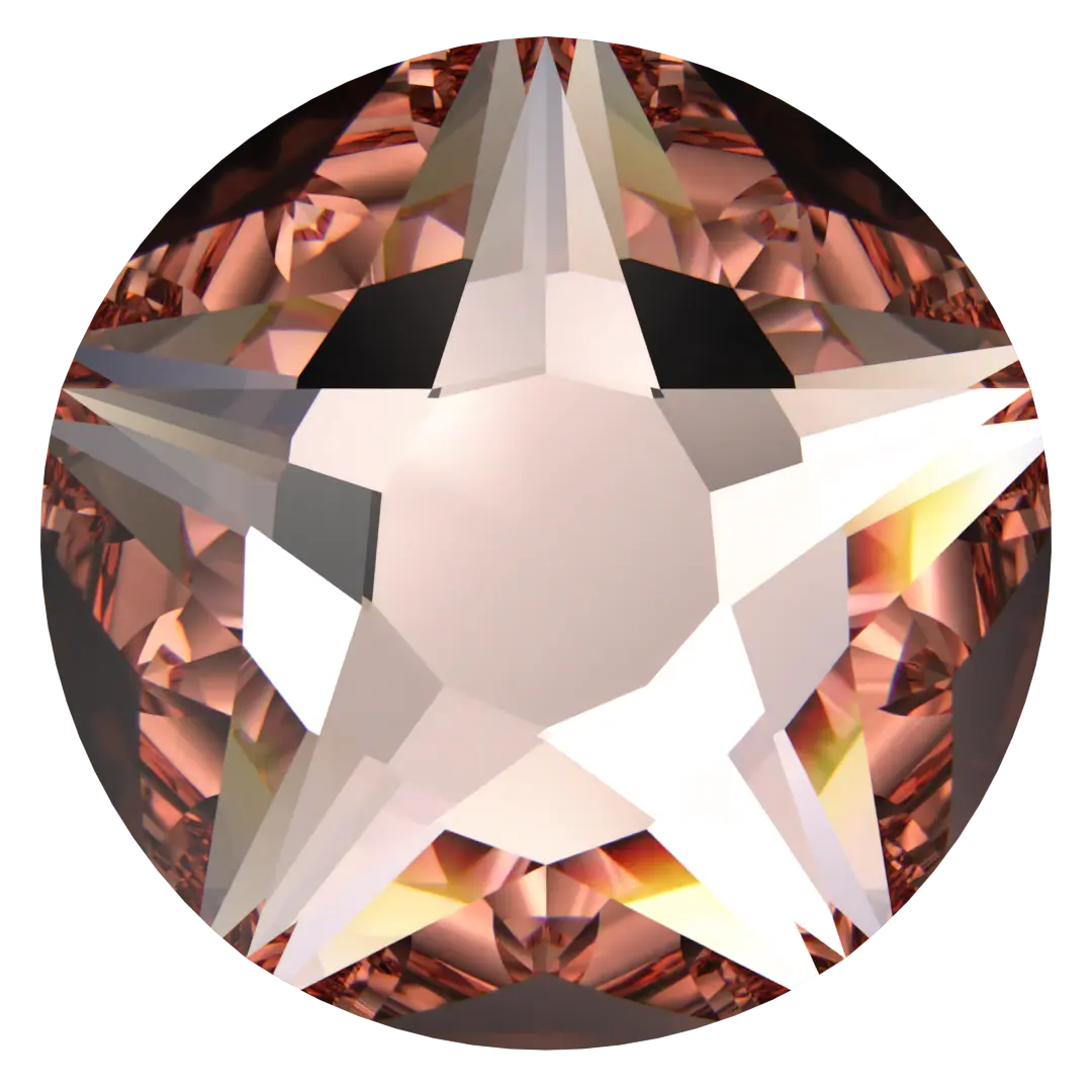 Serinity Flat Back Crystals Non Hotfix Star Rose (2100) Silk - Bluestreak Crystals