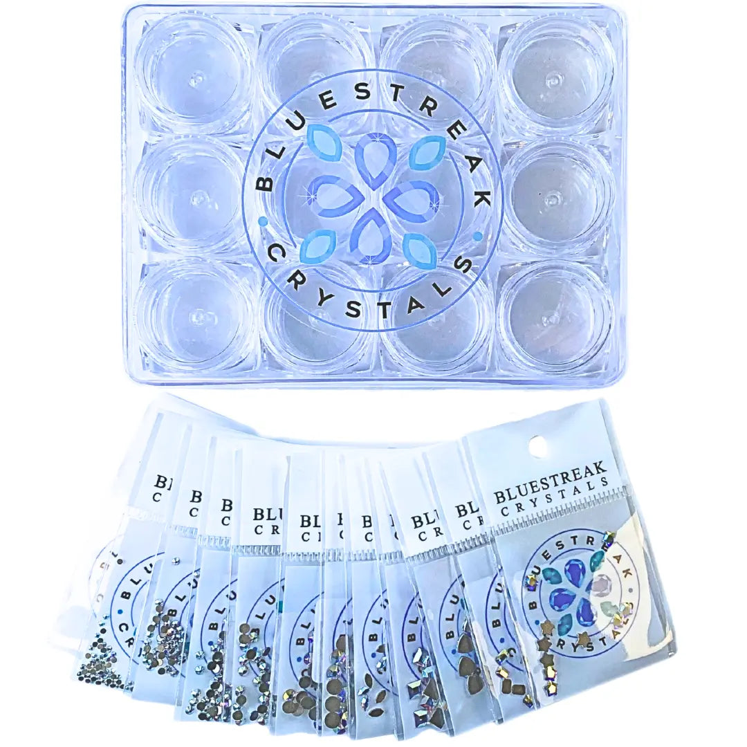 Serinity Flat Back Crystals Non Hotfix Supreme Mix Crystal AB - Bluestreak Crystals