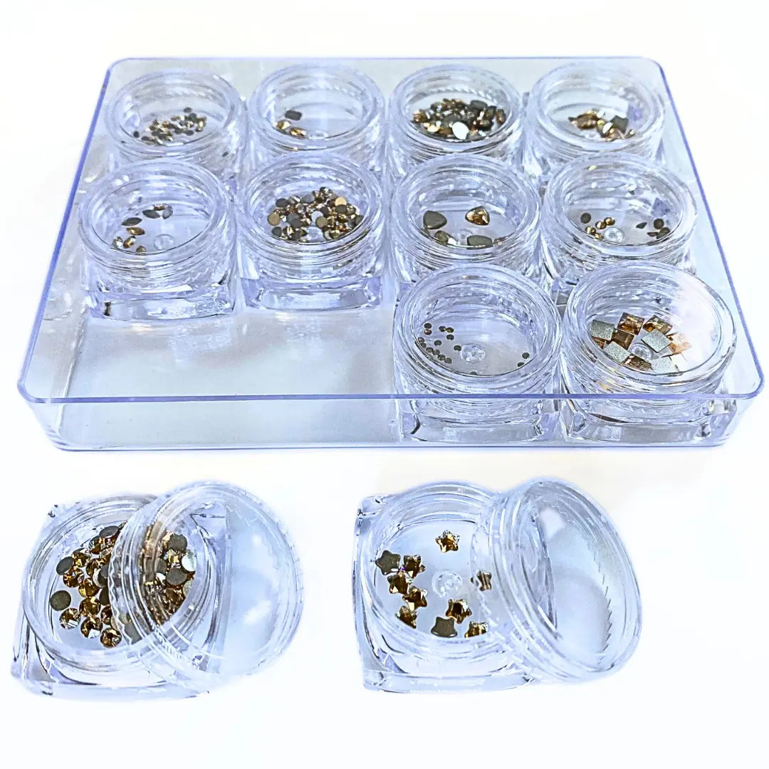 Serinity Flat Back Crystals Non Hotfix Supreme Mix Crystal Golden Shadow - Bluestreak Crystals