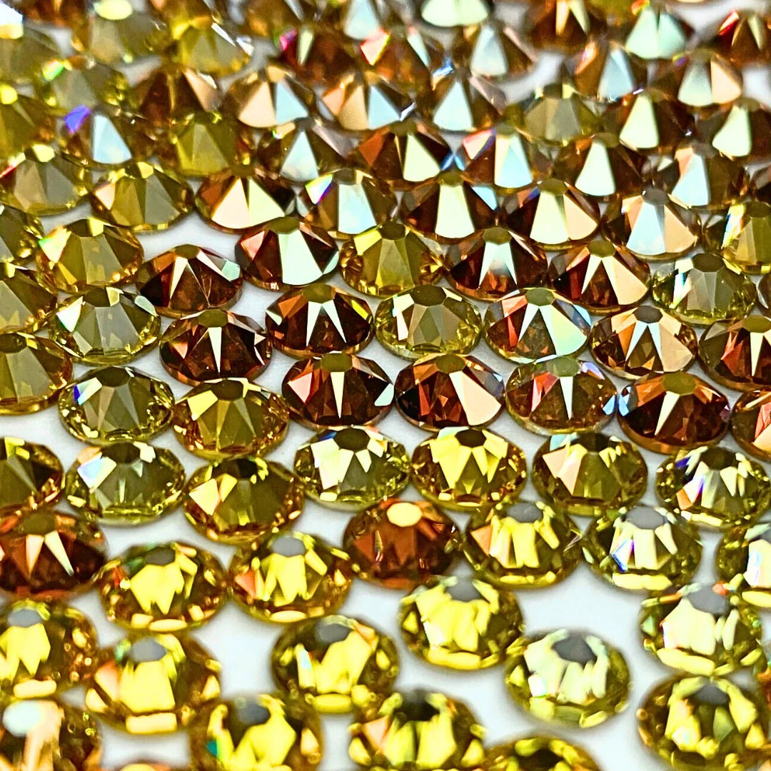 Serinity Flat Back Crystals Non Hotfix Yellow Collection - Bluestreak Crystals