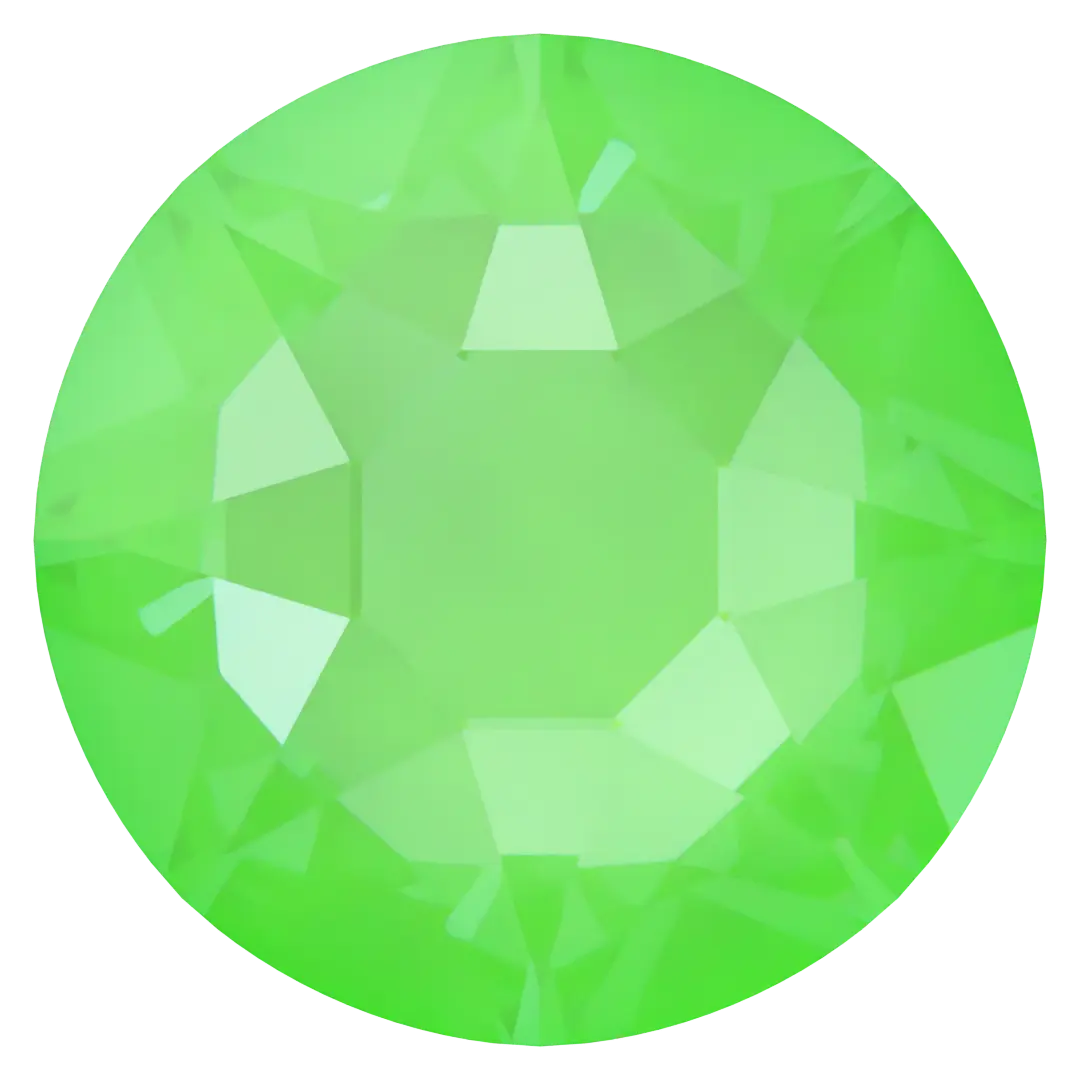 Serinity Hotfix Flat Back Crystals (2000, 2038 & 2078) Crystal Electric Green Ignite - Bluestreak Crystals