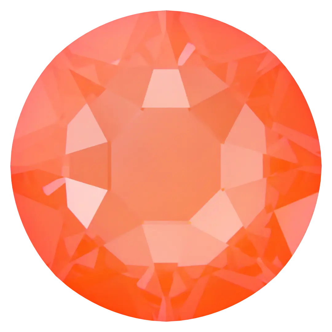 Serinity Hotfix Flat Back Crystals (2000, 2038 & 2078) Crystal Electric Orange Ignite - Bluestreak Crystals