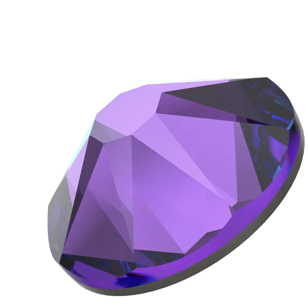 Swarovski Hotfix Flat Back Crystals (2000, 2038 & 2078) Crystal Heliotrope - Bluestreak Crystals