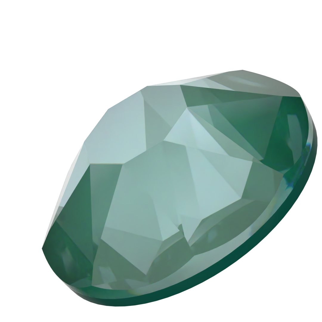 Serinity Hotfix Flat Back Crystals (2000, 2038 & 2078) Crystal Pine Green Ignite - Bluestreak Crystals