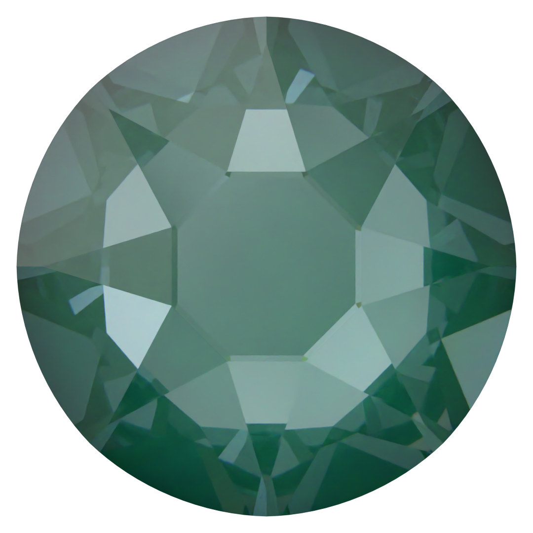 Serinity Hotfix Flat Back Crystals (2000, 2038 & 2078) Crystal Pine Green Ignite - Bluestreak Crystals