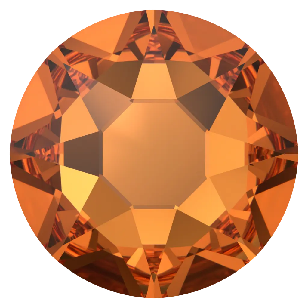 Serinity Hotfix Flat Back Crystals (2000, 2038 & 2078) Dark Orange - Bluestreak Crystals