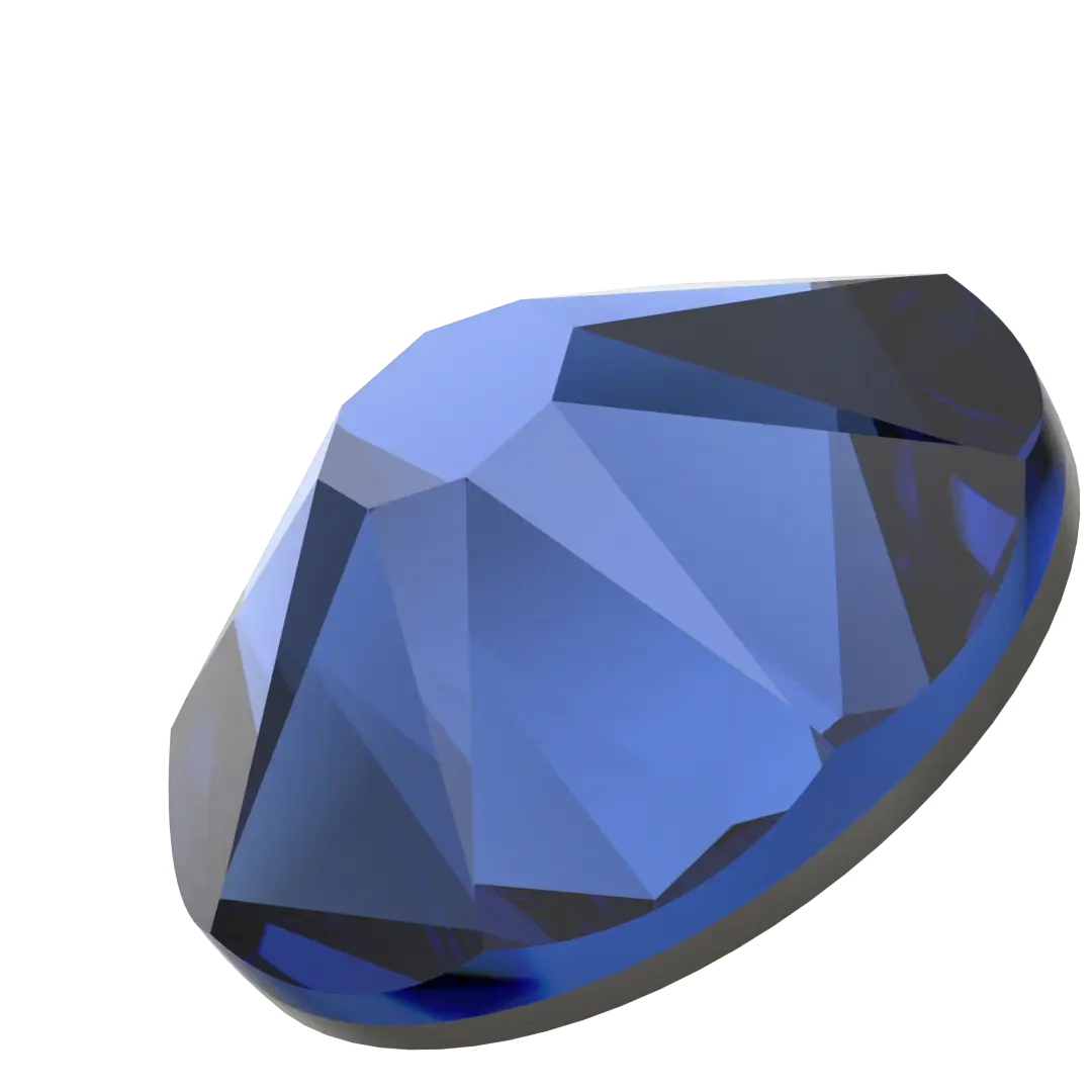 Serinity Hotfix Flat Back Crystals (2000, 2038 & 2078) Dark Sapphire - Bluestreak Crystals