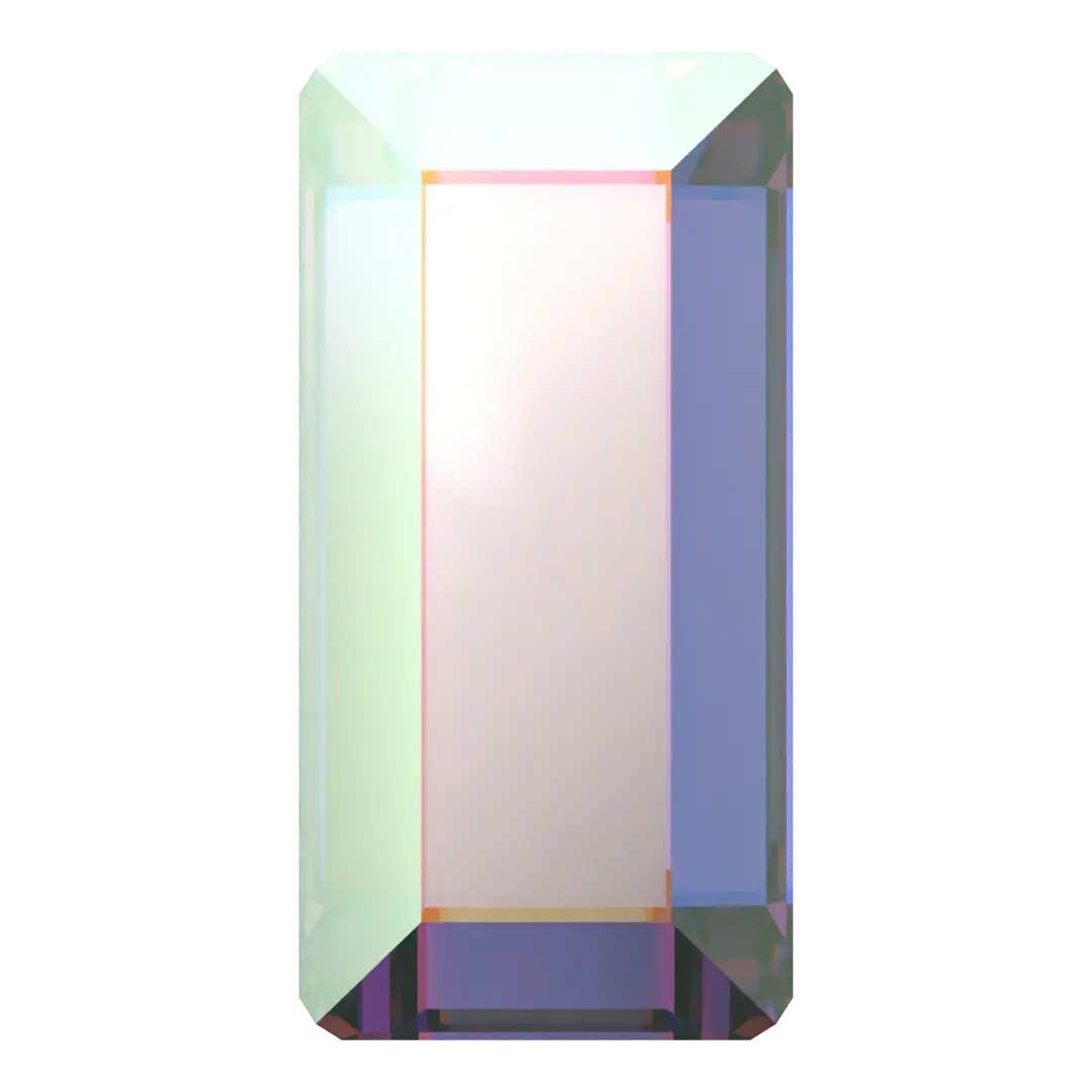 Serinity Hotfix Flat Back Crystals Baguette (2510) Crystal AB - Bluestreak Crystals