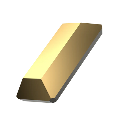 Serinity Hotfix Flat Back Crystals Baguette (2510) Crystal Aurum - Bluestreak Crystals