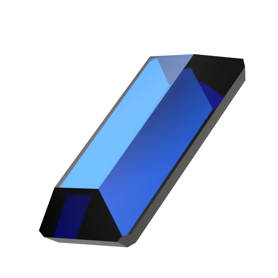 Serinity Hotfix Flat Back Crystals Baguette (2510) Crystal Bermuda Blue - Bluestreak Crystals