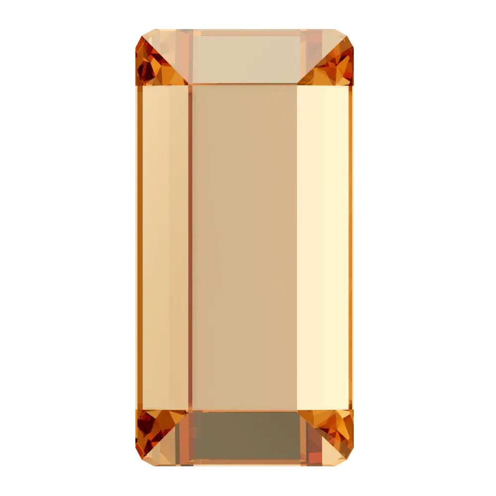 Serinity Hotfix Flat Back Crystals Baguette (2510) Crystal Golden Shadow - Bluestreak Crystals