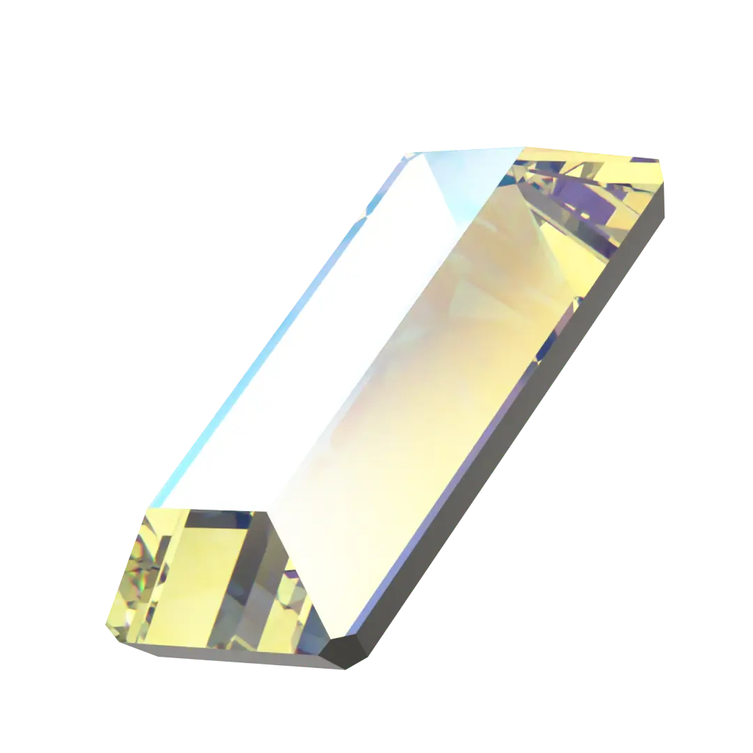 Serinity Hotfix Flat Back Crystals Baguette (2510) Crystal Shimmer - Bluestreak Crystals