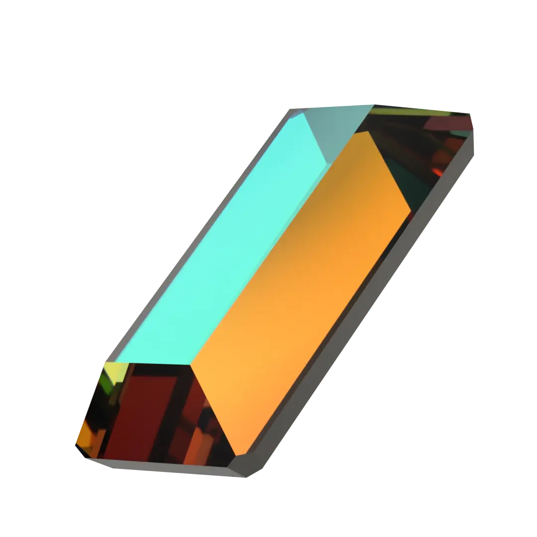 Serinity Hotfix Flat Back Crystals Baguette (2510) Crystal Vitrail Medium - Bluestreak Crystals