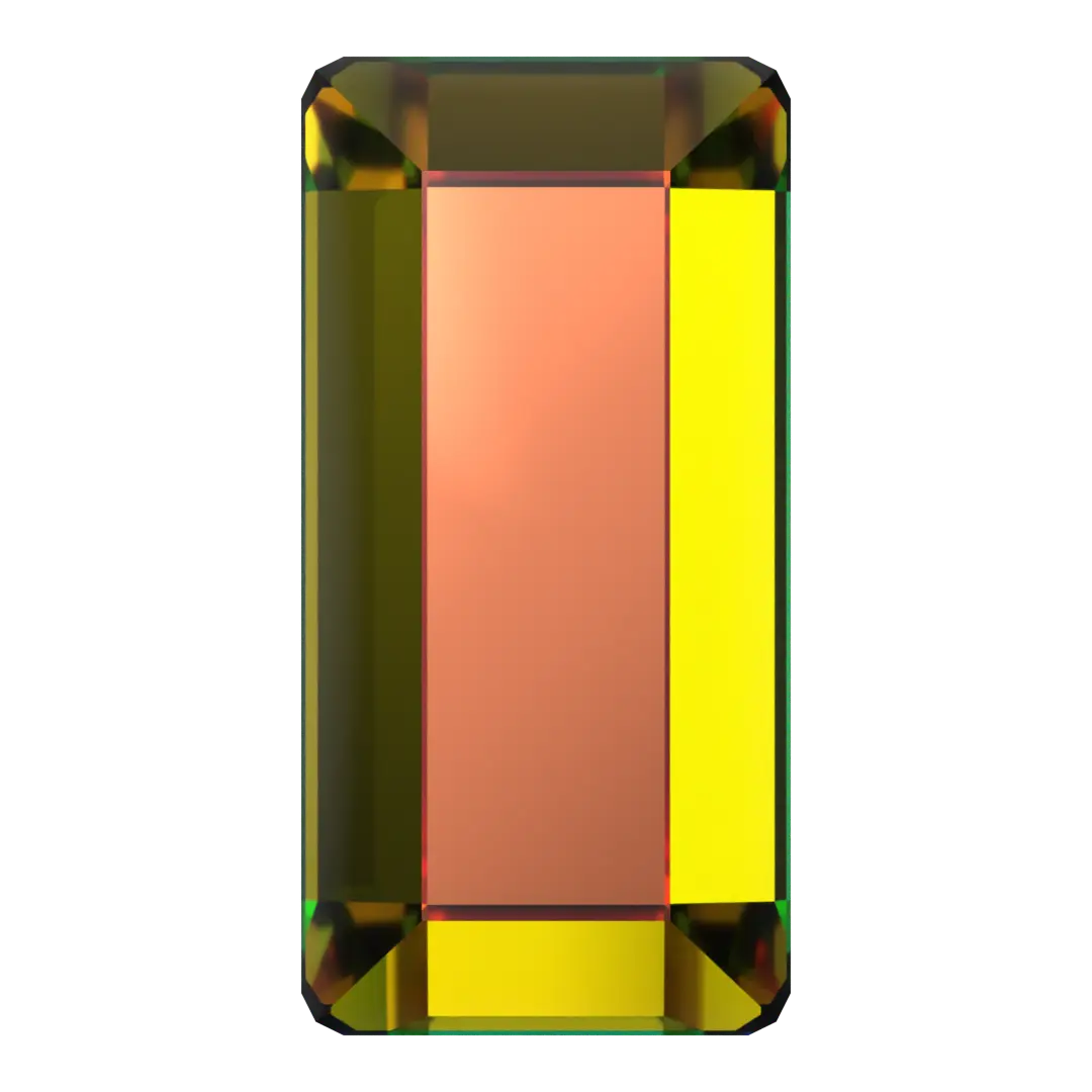 Serinity Hotfix Flat Back Crystals Baguette (2510) Crystal Vitrail Medium - Bluestreak Crystals