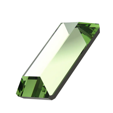 Serinity Hotfix Flat Back Crystals Baguette (2510) Dark Peridot - Bluestreak Crystals