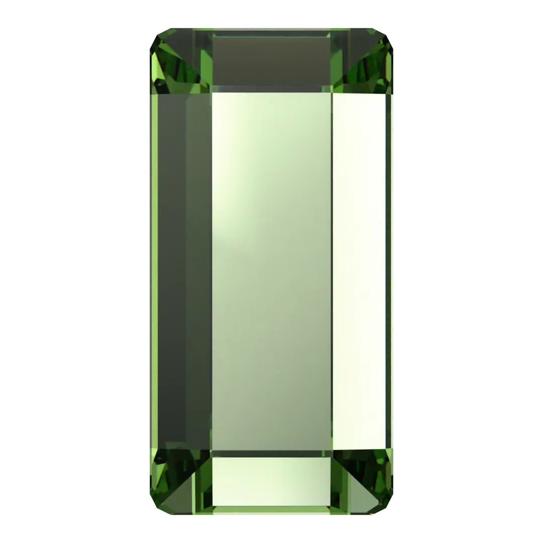 Serinity Hotfix Flat Back Crystals Baguette (2510) Dark Peridot - Bluestreak Crystals