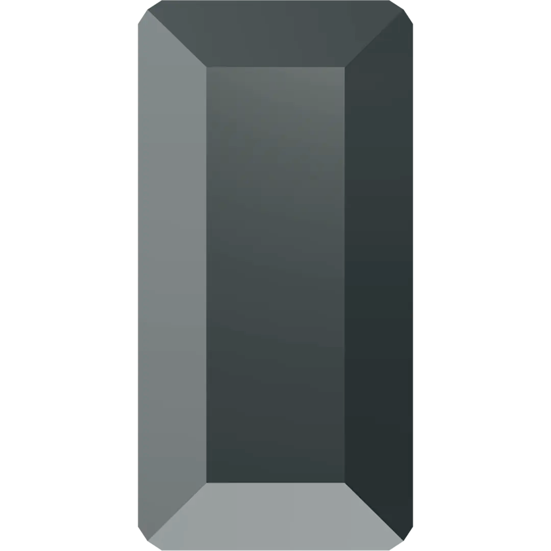 Serinity Hotfix Flat Back Crystals Baguette (2510) Jet Hematite - Bluestreak Crystals