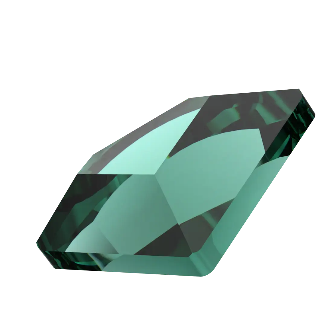Serinity Hotfix Flat Back Crystals Connector (2715) Emerald - Bluestreak Crystals