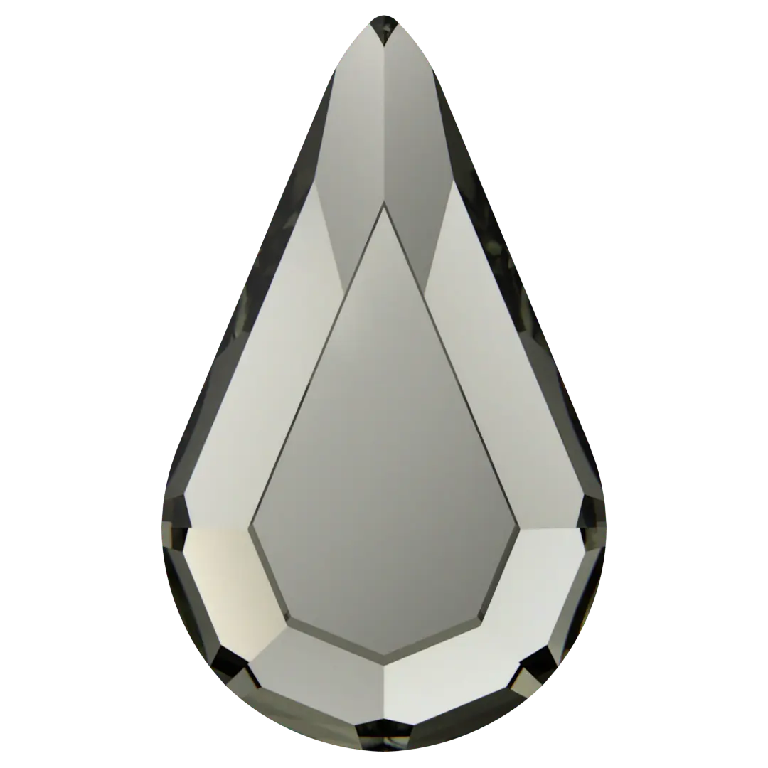 Serinity Hotfix Flat Back Crystals Drop (2300) Black Diamond - Bluestreak Crystals