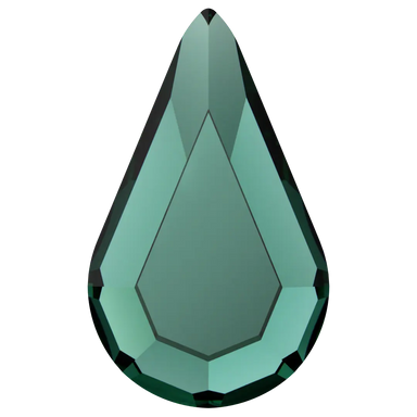 Serinity Hotfix Flat Back Crystals Drop (2300) Emerald - Bluestreak Crystals