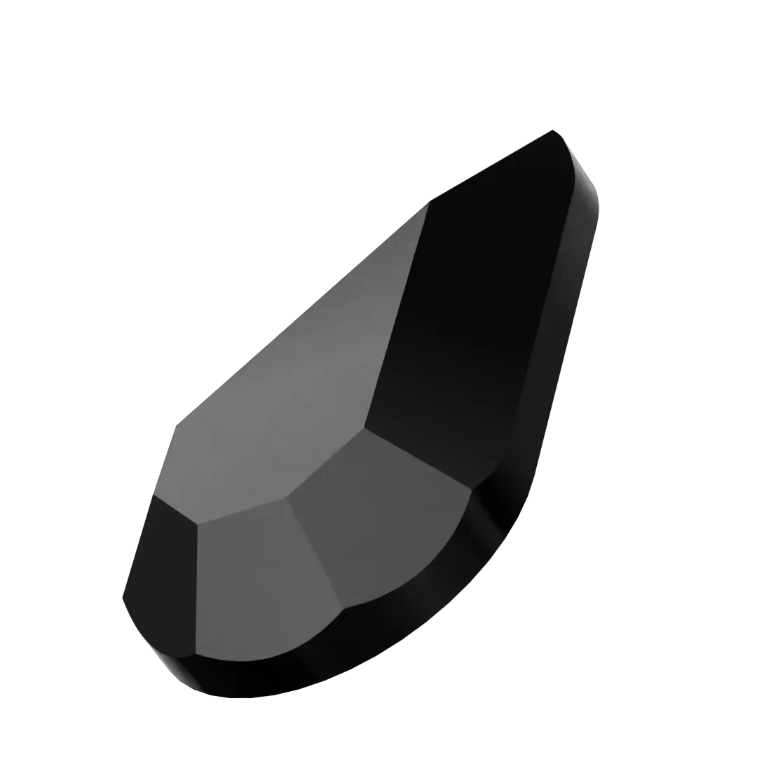 Serinity Hotfix Flat Back Crystals Drop (2300) Jet - Bluestreak Crystals