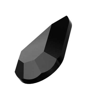 Serinity Hotfix Flat Back Crystals Drop (2300) Jet - Bluestreak Crystals