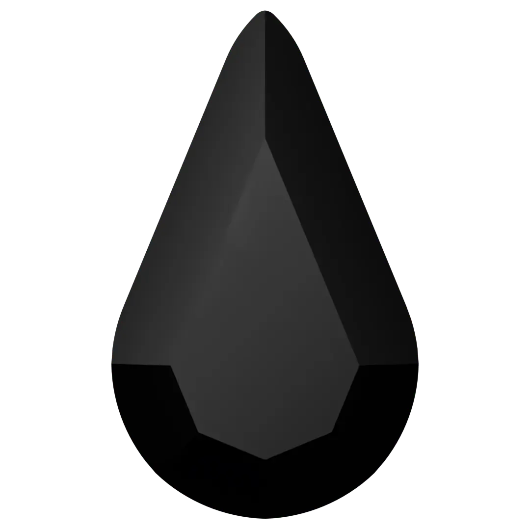 Serinity Hotfix Flat Back Crystals Drop (2300) Jet - Bluestreak Crystals