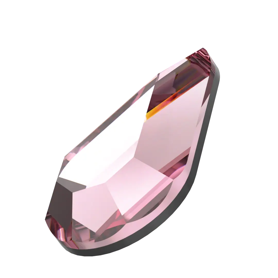 Serinity Hotfix Flat Back Crystals Drop (2300) Light Rose - Bluestreak Crystals