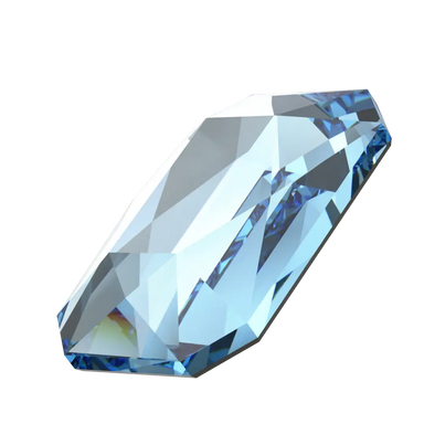 Serinity Hotfix Flat Back Crystals Emerald Cut (2602) Aquamarine - Bluestreak Crystals