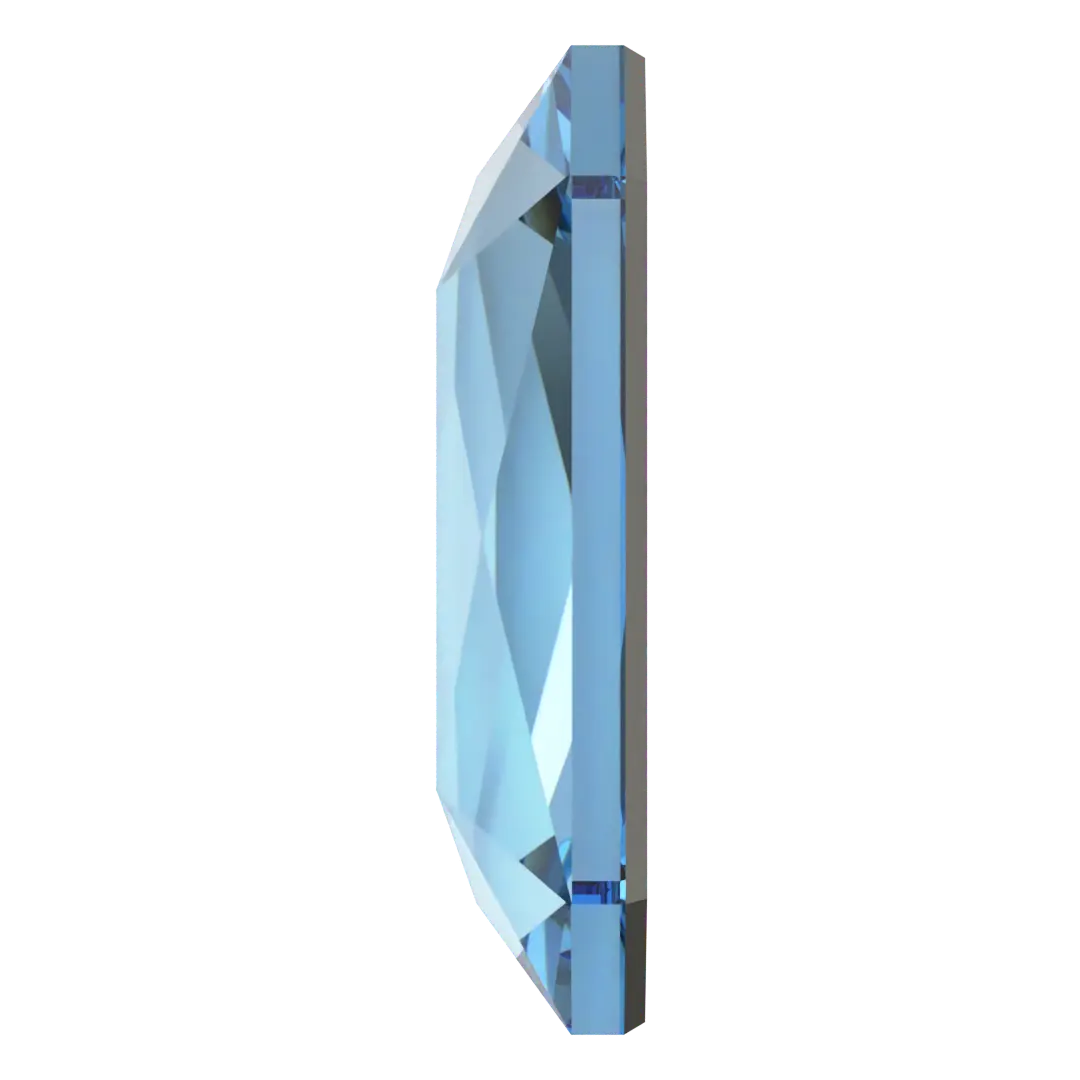 Serinity Hotfix Flat Back Crystals Emerald Cut (2602) Aquamarine - Bluestreak Crystals