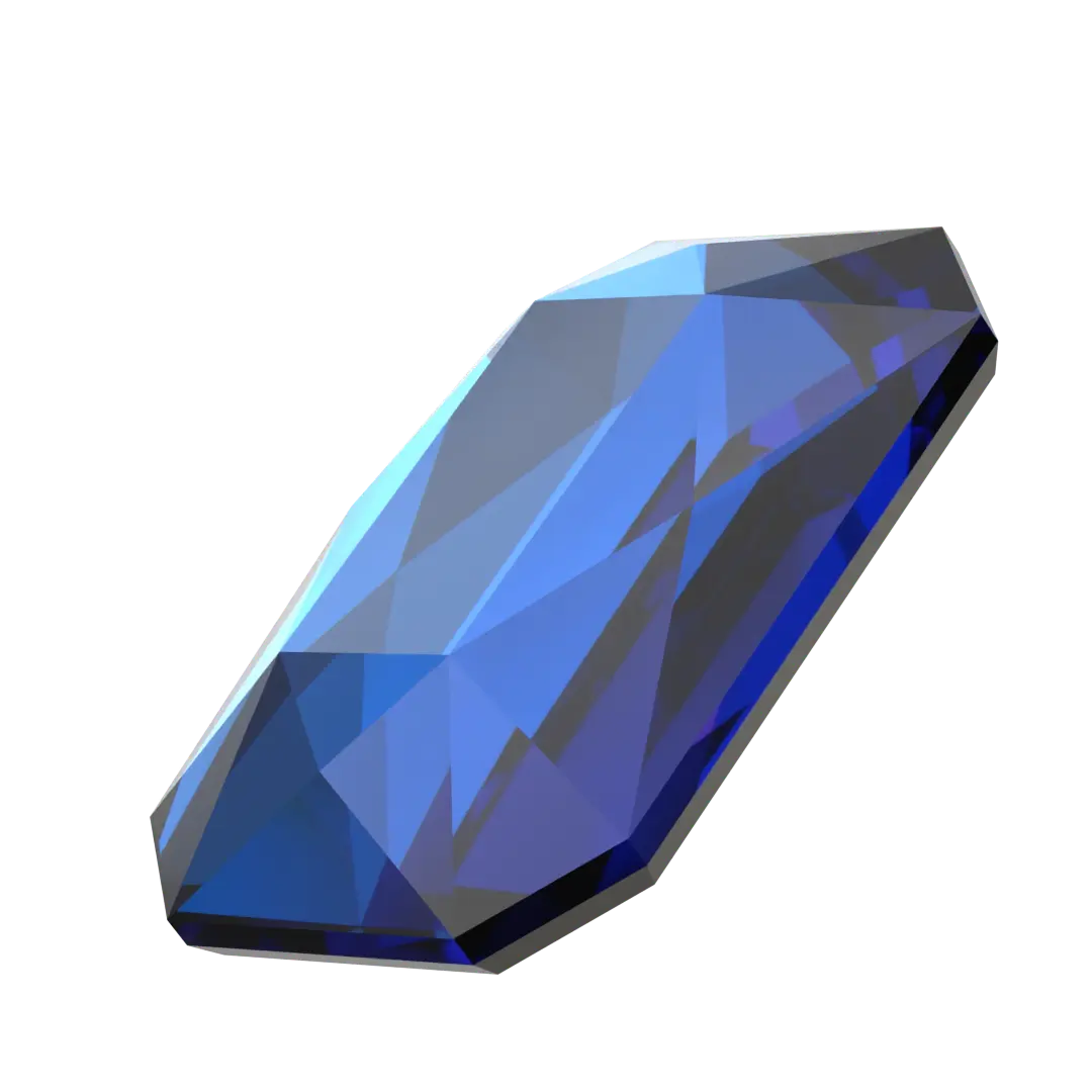 Serinity Hotfix Flat Back Crystals Emerald Cut (2602) Crystal Bermuda Blue - Bluestreak Crystals