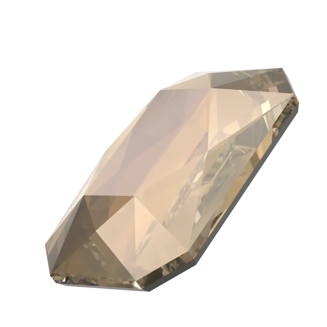 Serinity Hotfix Flat Back Crystals Emerald Cut (2602) Crystal Bronze - Bluestreak Crystals