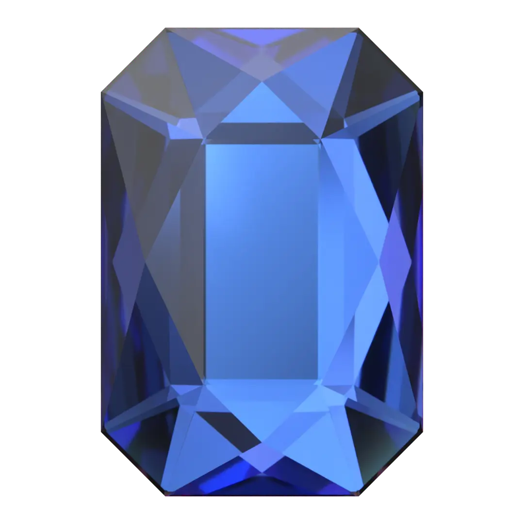 Serinity Hotfix Flat Back Crystals Emerald Cut (2602) Crystal Heliotrope - Bluestreak Crystals