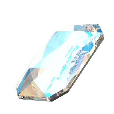 Serinity Hotfix Flat Back Crystals Emerald Cut (2602) Crystal Shimmer - Bluestreak Crystals