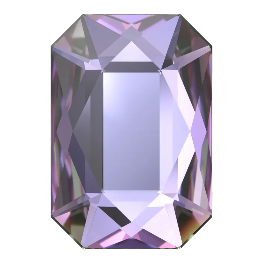 Serinity Hotfix Flat Back Crystals Emerald Cut (2602) Crystal Vitrail Light - Bluestreak Crystals