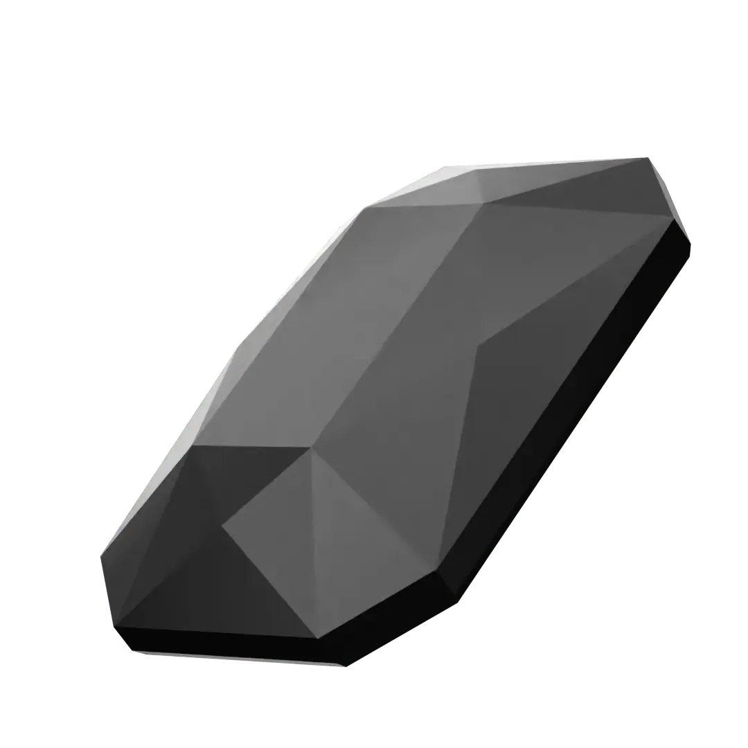 Serinity Hotfix Flat Back Crystals Emerald Cut (2602) Jet - Bluestreak Crystals