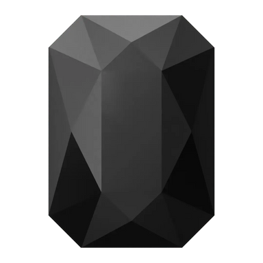 Serinity Hotfix Flat Back Crystals Emerald Cut (2602) Jet - Bluestreak Crystals