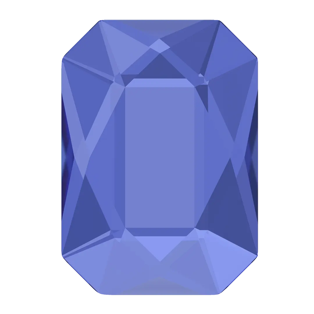 Serinity Hotfix Flat Back Crystals Emerald Cut (2602) Sapphire - Bluestreak Crystals