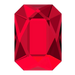 Serinity Hotfix Flat Back Crystals Emerald Cut (2602) Scarlet - Bluestreak Crystals