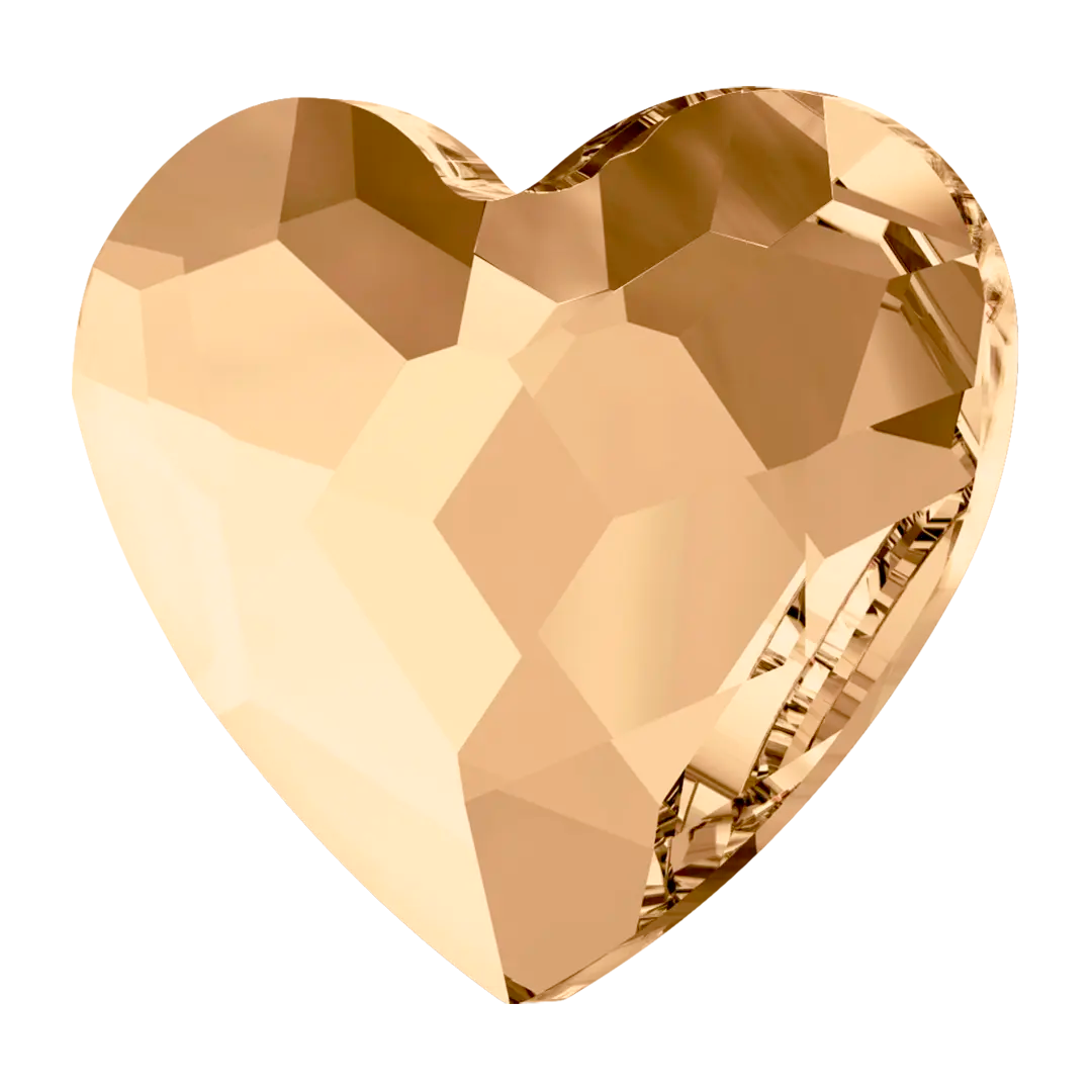 Serinity Hotfix Flat Back Crystals Heart (2808) Crystal Golden Shadow - Bluestreak Crystals