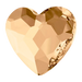 Serinity Hotfix Flat Back Crystals Heart (2808) Crystal Golden Shadow - Bluestreak Crystals
