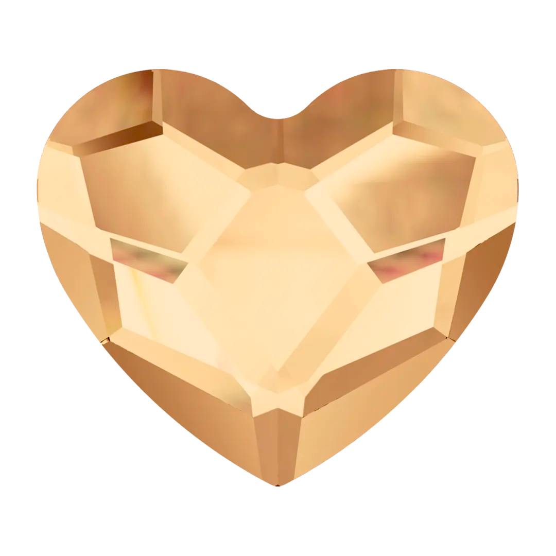 Serinity Hotfix Flat Back Crystals Heart (2808) Crystal Golden Shadow - Bluestreak Crystals