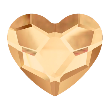 Serinity Hotfix Flat Back Crystals Heart (2808) Crystal Golden Shadow - Bluestreak Crystals